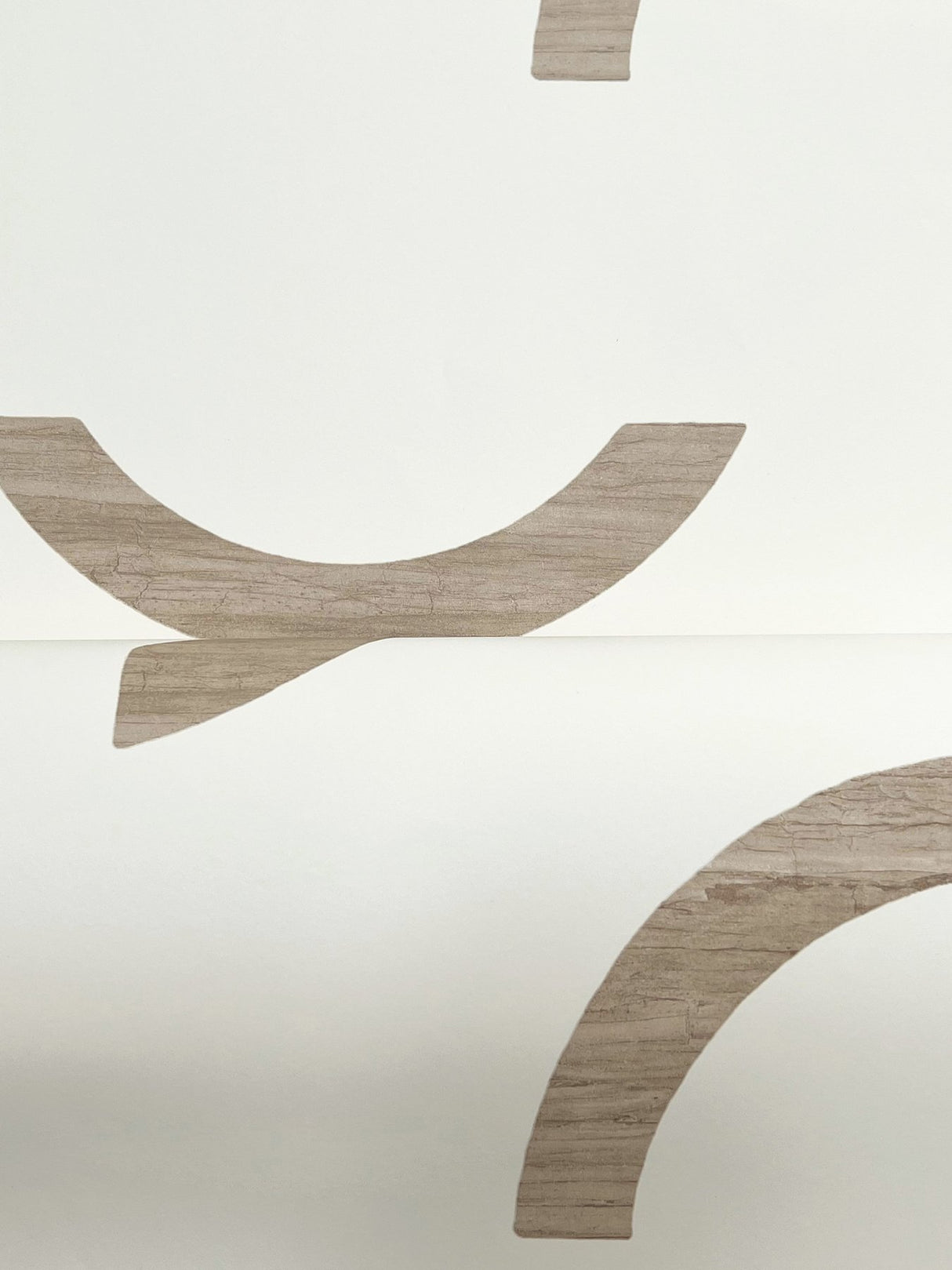 Lunula Taupe Geometric Non Woven Wallpaper - York FM1026