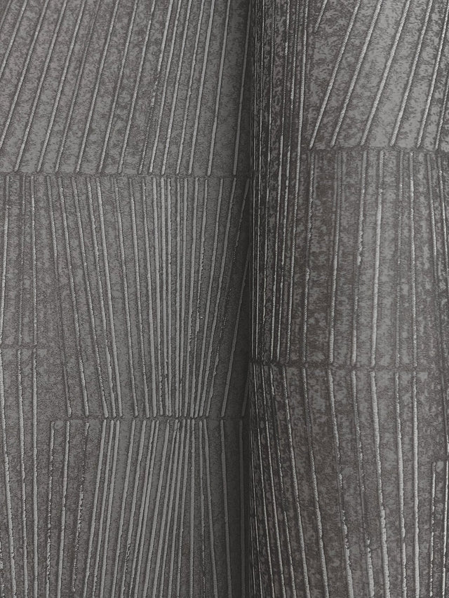 Higher Ground Geo Onyx Wallpaper with Modern Geometric Pattern, Raised Ink - York FM1032