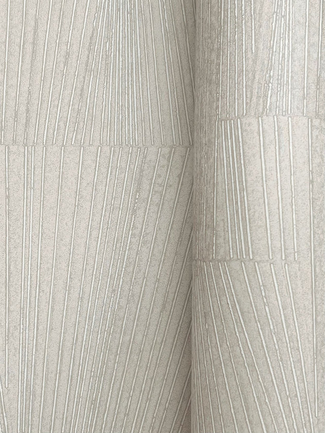 Higher Ground Geo Linen Wallpaper with Modern Geometric Raised Ink Pattern - York FM1035