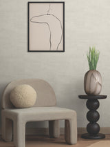 Higher Ground Geo Linen Wallpaper with Modern Geometric Raised Ink Pattern - York FM1035