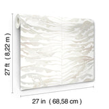 Leaf Column Neutral Wallpaper with Modern Botanical Metallic Accents - York FM1044