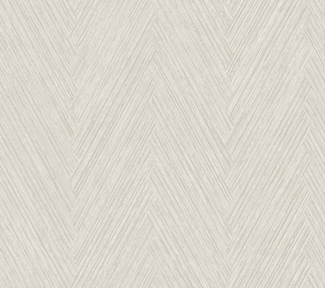 Thatched Chevron Light Neutral Wallpaper with Metallic Raised Ink Texture - York FM1052