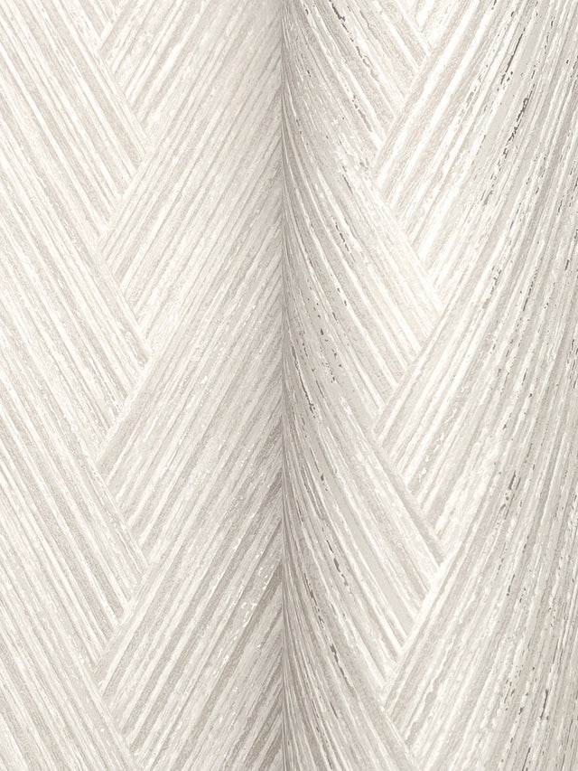 Thatched Chevron Light Neutral Wallpaper with Metallic Raised Ink Texture - York FM1052