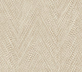Thatched Chevron Terracotta Wallpaper with Metallic Raised Ink - York FM1053