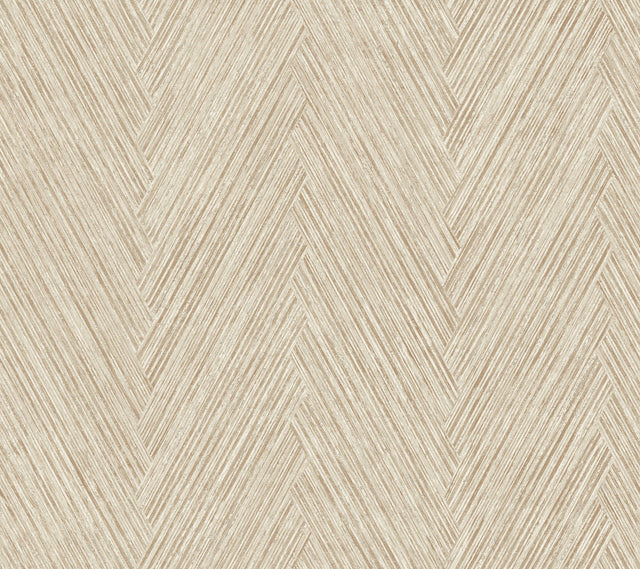 Thatched Chevron Terracotta Wallpaper with Metallic Raised Ink - York FM1053