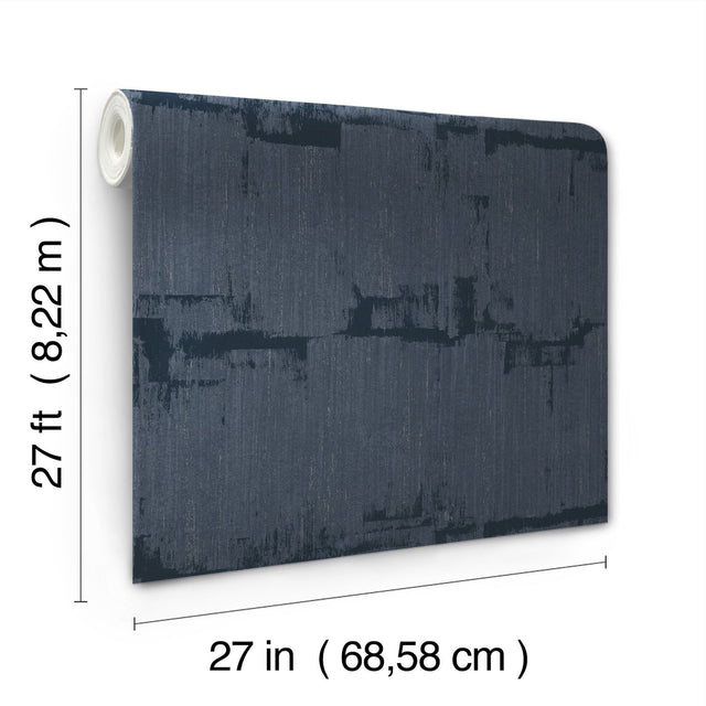 Rhythm & Rhyme Night Sky Wallpaper with Modern Geometric Metallic Effect - York FM1061