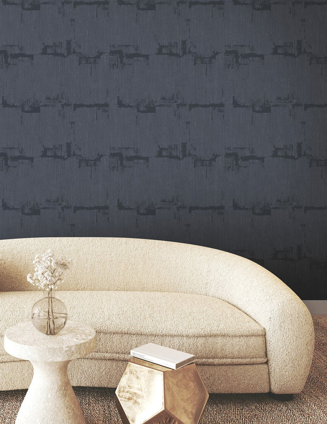 Rhythm & Rhyme Night Sky Wallpaper with Modern Geometric Metallic Effect - York FM1061