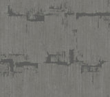 Rhythm & Rhyme Charcoal Wallpaper with Modern Geometric Metallic Raised Ink - York FM1062