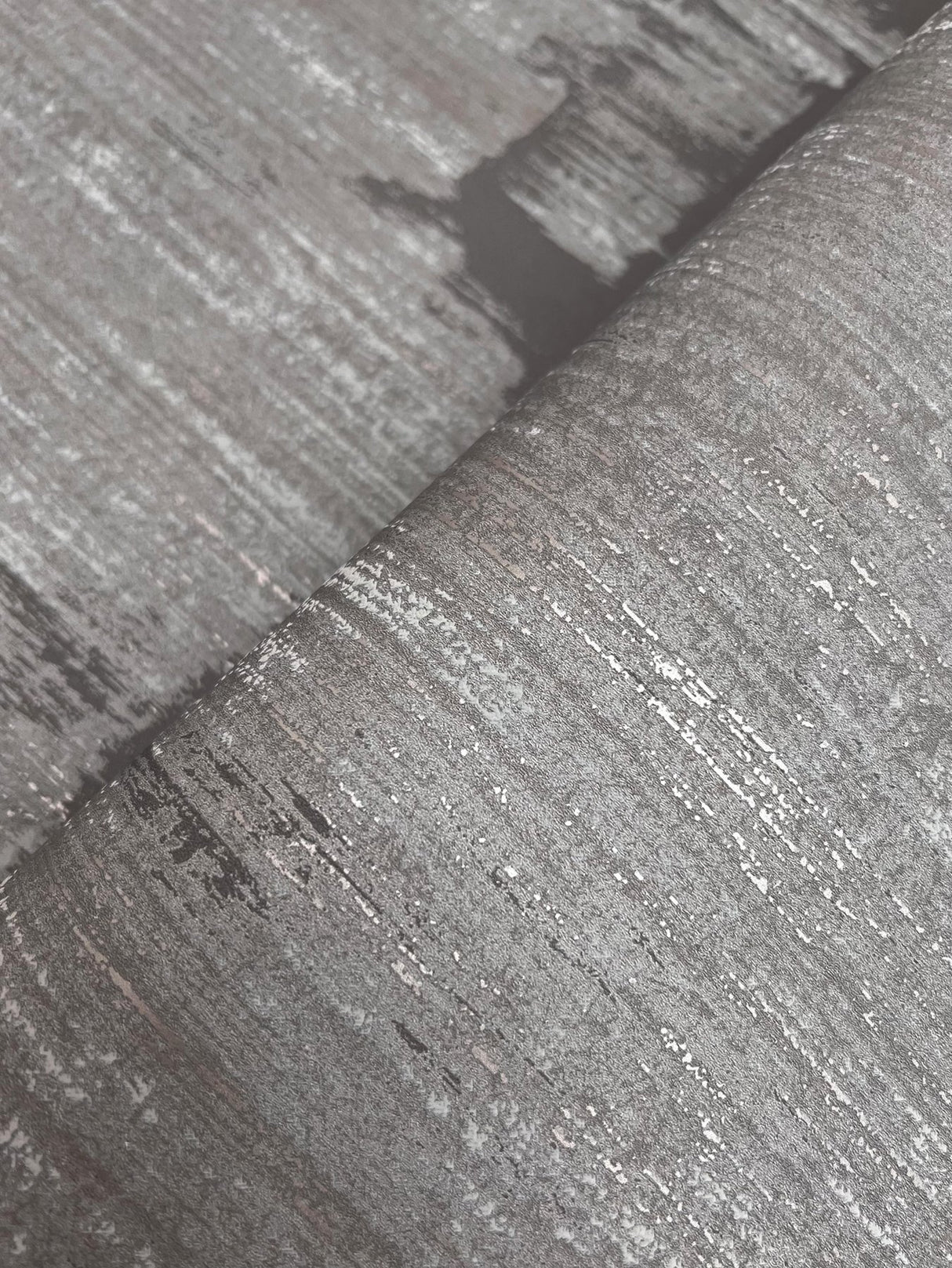 Rhythm & Rhyme Charcoal Wallpaper with Modern Geometric Metallic Raised Ink - York FM1062