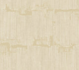 Rhythm & Rhyme Straw Geometric Modern Wallpaper with Metallic Raised Ink - York FM1063