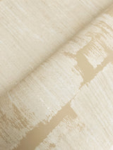 Rhythm & Rhyme Straw Geometric Modern Wallpaper with Metallic Raised Ink - York FM1063
