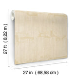 Rhythm & Rhyme Straw Geometric Modern Wallpaper with Metallic Raised Ink - York FM1063