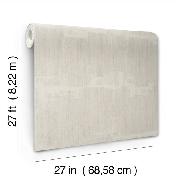 Rhythm & Rhyme Taupe Wallpaper with Modern Geometric Abstract Stripe, Metallic Raised Ink - York FM1065