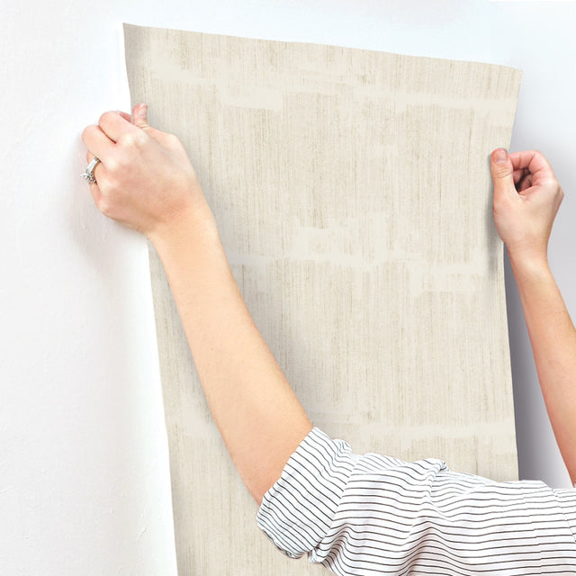 Rhythm & Rhyme Sand Wallpaper with Modern Geometric Pattern and Metallic Raised Ink - York FM1066