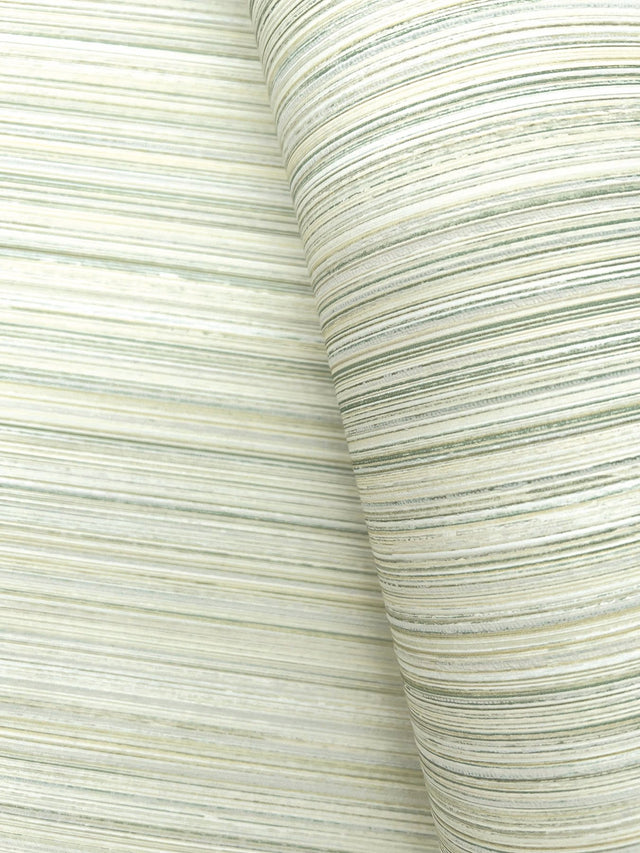 Alignment Grass Green Vertical Stria Wallpaper with Raised Ink Texture - York FM1071