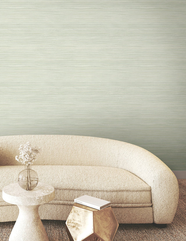 Alignment Grass Green Vertical Stria Wallpaper with Raised Ink Texture - York FM1071