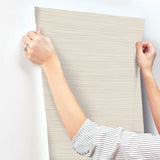 Alignment Terracotta Wallpaper with Traditional Stripes and Raised Ink Texture - York FM1072