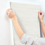 Alignment Grey Wallpaper with Raised Ink Striped Motif - York FM1074