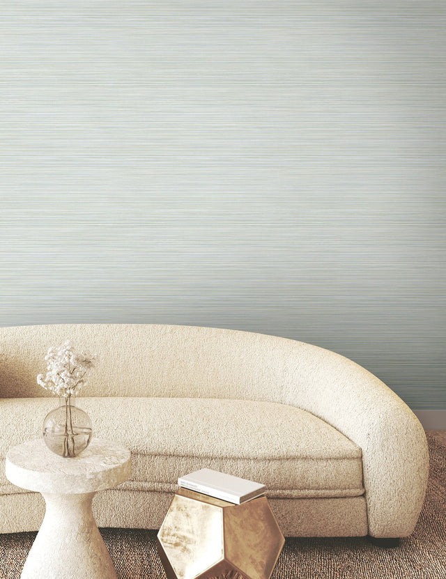 Alignment Blue Stripes Raised Ink Non Woven Wallpaper - York FM1075