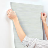 Alignment Blue Stripes Raised Ink Non Woven Wallpaper - York FM1075