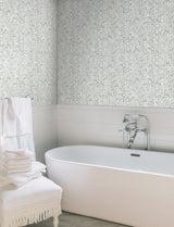 Kaleidoscopic Green Geometric Metallic Raised Ink Wallpaper - York FM1084