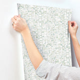 Kaleidoscopic Green Geometric Metallic Raised Ink Wallpaper - York FM1084