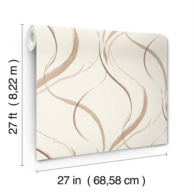 Ink Flow Baked Clay Modern Non Woven Wallpaper - York FM1091