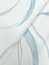 Ink Flow Seaglass Wallpaper with Modern Organic Ribbon Pattern - York Wallcoverings FM1094