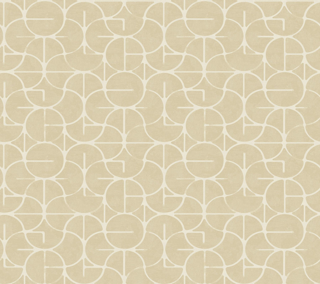 Looking Glass Straw Wallpaper with Metallic Geometric Ogee - York FM1101
