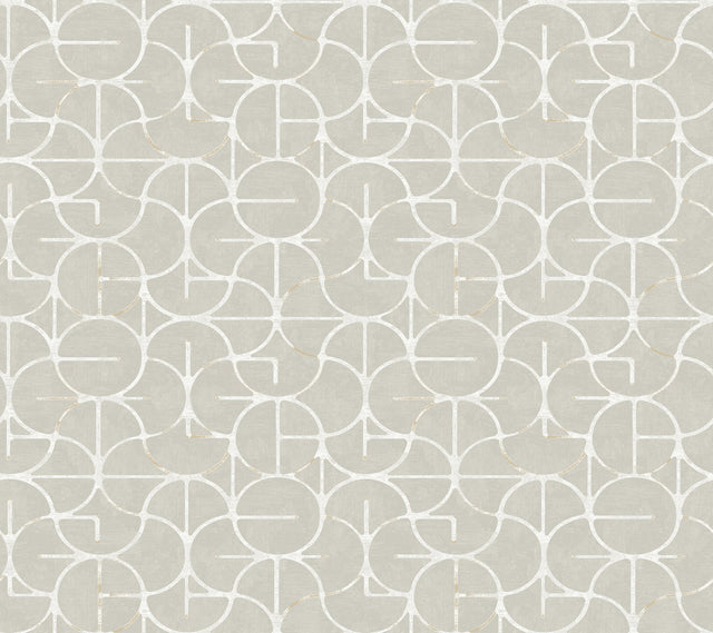 Looking Glass Grey & Silver Geometric Metallic Wallpaper - York FM1102