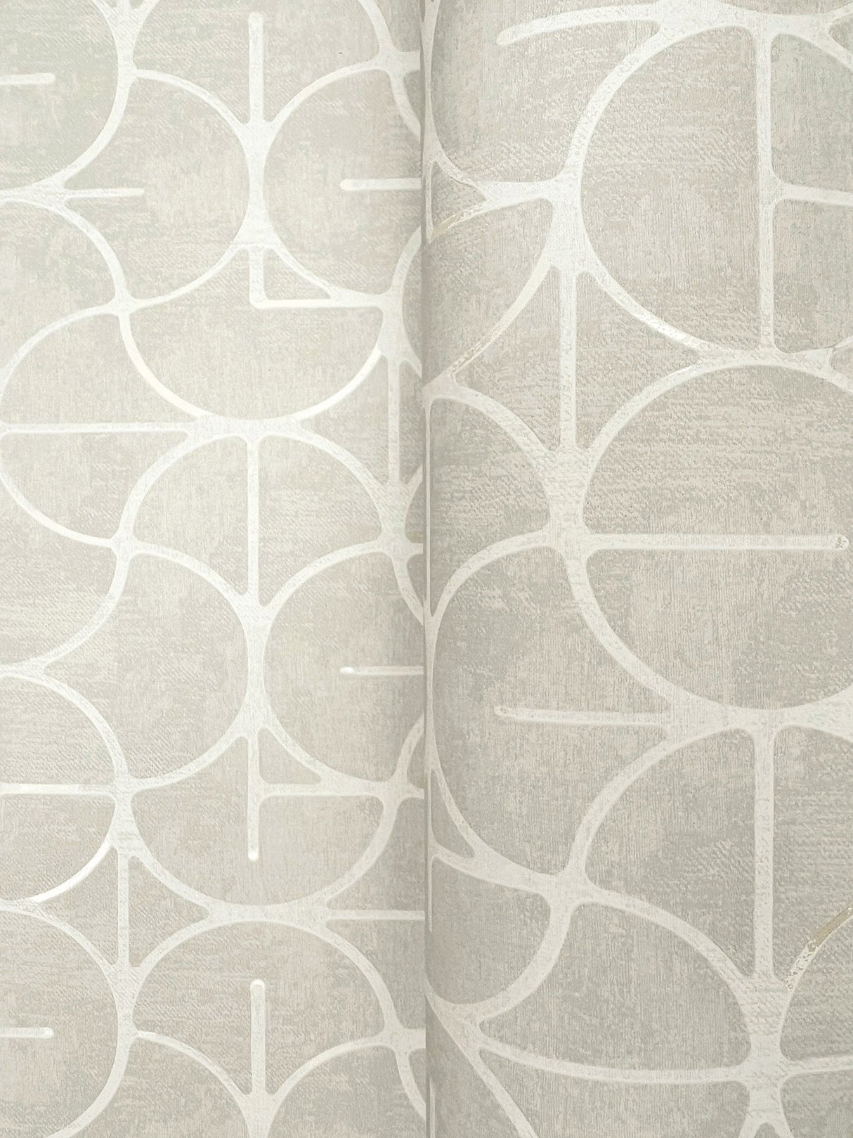 Looking Glass Grey & Silver Geometric Metallic Wallpaper - York FM1102