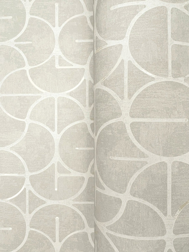 Looking Glass Grey & Silver Geometric Metallic Wallpaper - York FM1102