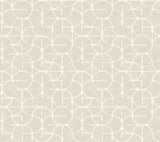 Looking Glass Beige Geometric Metallic Non Woven Wallpaper - York FM1103