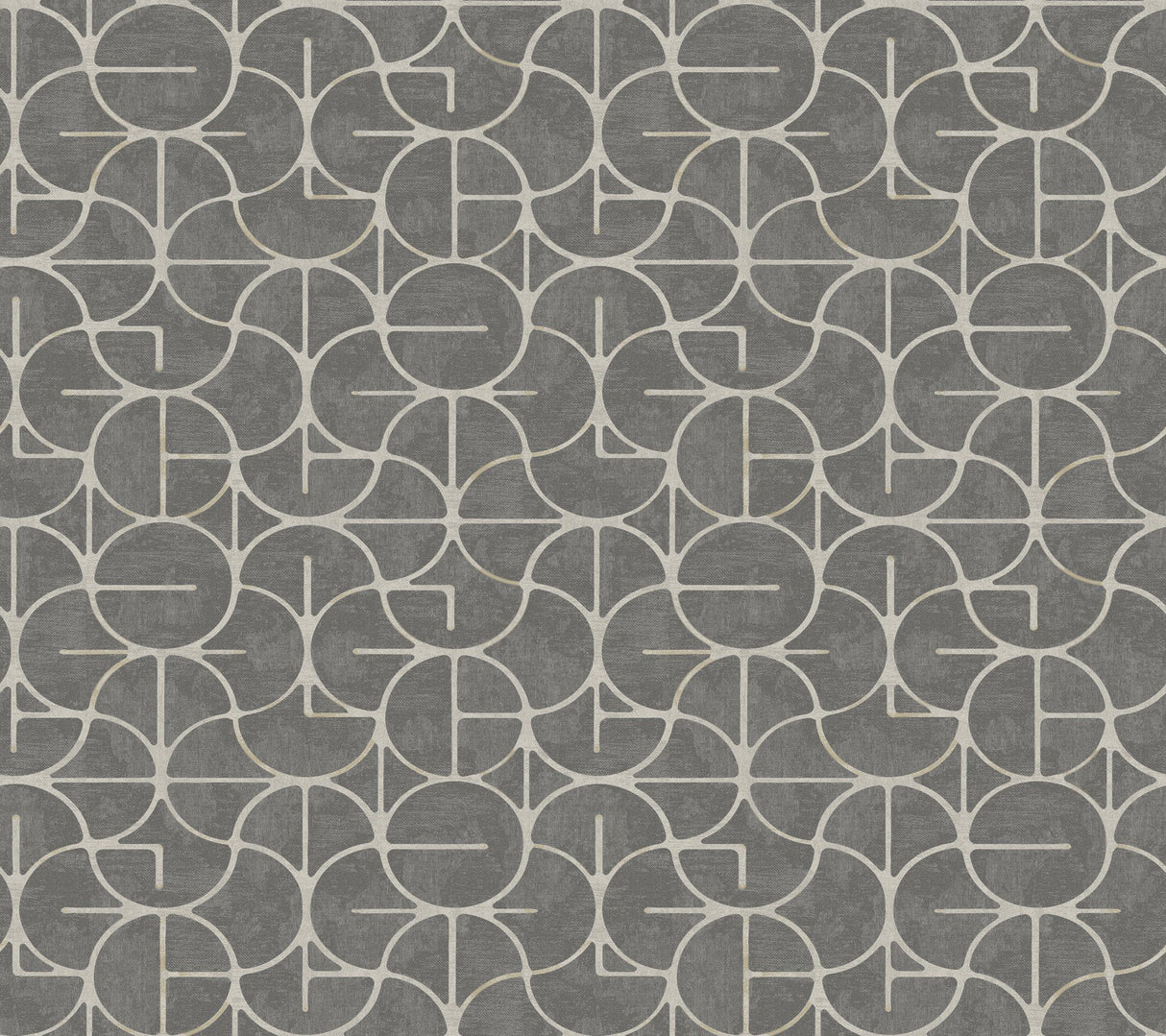 Looking Glass Charcoal Geometric Metallic Non Woven Wallpaper - York FM1104