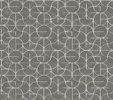 Looking Glass Charcoal Geometric Metallic Non Woven Wallpaper - York FM1104