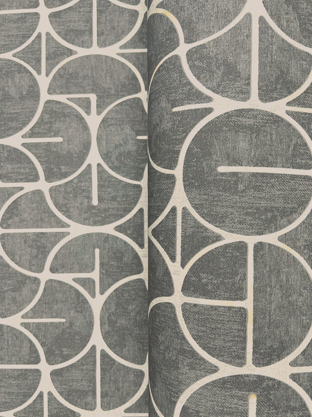 Looking Glass Charcoal Geometric Metallic Non Woven Wallpaper - York FM1104