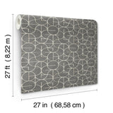 Looking Glass Charcoal Geometric Metallic Non Woven Wallpaper - York FM1104