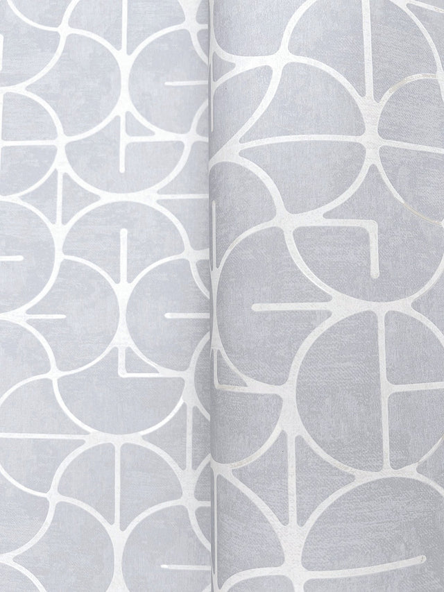 Looking Glass Chambray Geometric Metallic Transitional Wallpaper - York FM1106