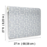 Looking Glass Chambray Geometric Metallic Transitional Wallpaper - York FM1106