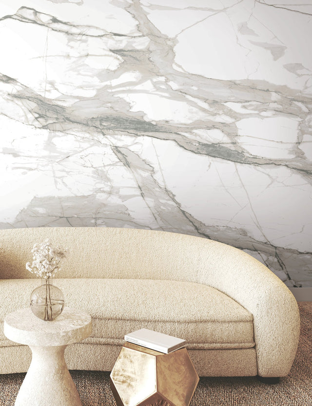 Imperial Marble Neutral Wall Mural with Modern Marble Pattern - York FM1108M
