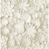 Fine Decor Dacre Cream Floral Wallpaper roll and room scene