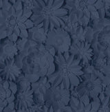 Dacre Dark Blue Floral Wallpaper by Fine Decor