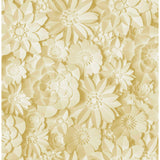 Dacre Yellow Floral Wallpaper by Fine Decor in a buttery yellow paper-collage flower design