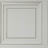 Fine Decor Distinctive grey square panel wallpaper with picture frame molding effect
