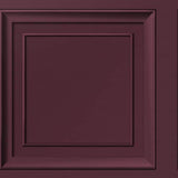 Fine Decor Distinctive Merlot Square Panel Wallpaper FD43468 sample swatch showing square panel motif