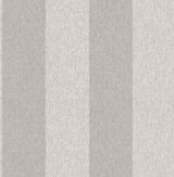 Finn Grey Chevron Stripe Wallpaper roll and room scene with grey chevron stripe pattern