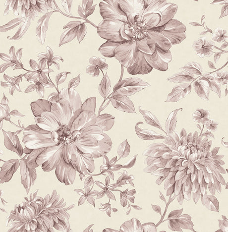 Fine Decor Gabriela Pink Floral Wallpaper FD43609 – room and detail views