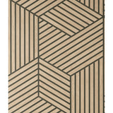 Fine Decor Gerrit Light Brown Geometric Panel Wallpaper roll and room scene