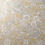 Fine Decor Hedgerow Honey Floral Trails Wallpaper roll and room scene