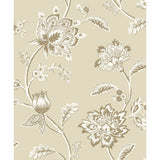 Fine Decor Juliette Light Yellow Jacobean floral wallpaper roll and room scenes